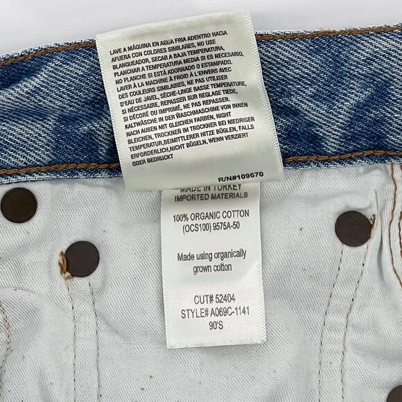 AGOLDE 90s Mid Rise Loose Fit Distressed Jeans Captured Wash Size 24 - Picture 5 of 6